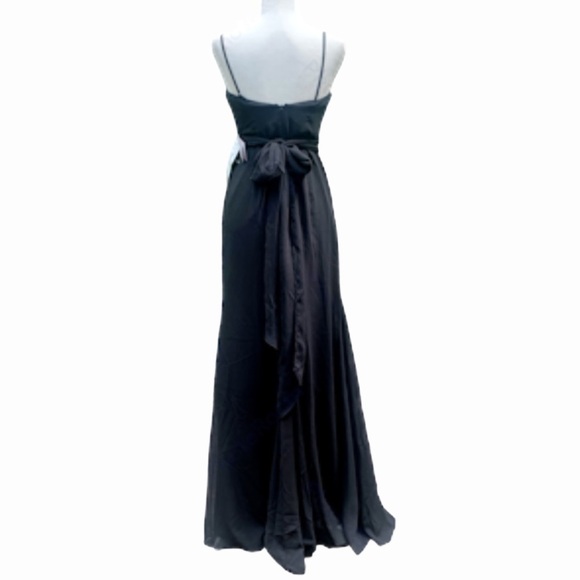 NEW Vera Wang WHITE Gown 4 Black Godets  Formal Whimsygoth Dark Romantic - Picture 3 of 13
